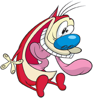 Stimpy with two tounges