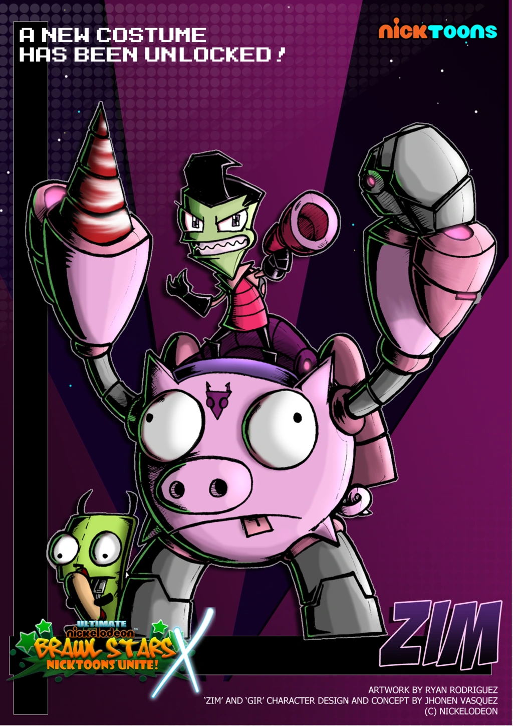 Preços baixos em Nickelodeon Invader Zim Desenho e figuras de ação de personagens de TV