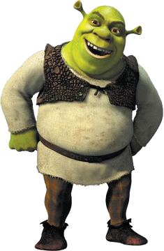 Shrek in fortnite doing a t-pose