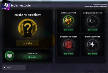 main menu, Nico's Nextbots Wiki