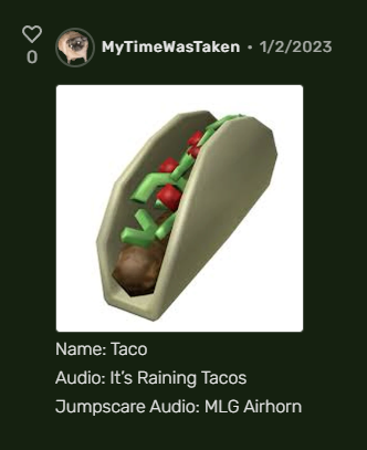 It's Raining Tacos Roblox ID