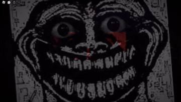 Glitched Troll Scary Face