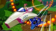 Ulala and Sonic the Hedgehog in the Dream Valley.