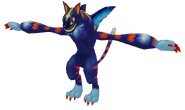 Clawz's 3D Model in NiGHTS into Dreams.