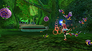 Helen fighting against Beezes in Memory Forest.