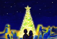 Claris and Elliot in the Christmas NiGHTS ending.