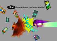 The game's hint on how to defeat Jackle.