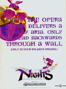 Puffy and NiGHTS featured in a magazine ad for NiGHTS into Dreams.