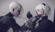2B and 9S in Nier:Automata PS4 Trailer "Glory to Mankind"