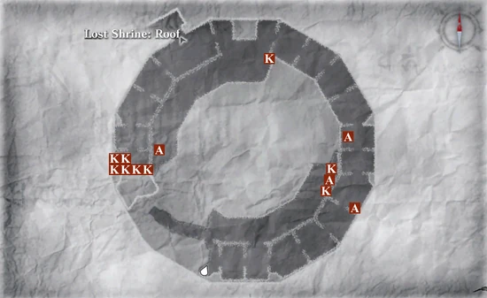 Lost Shrine 3F Item Map