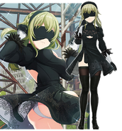 Shiori in a 2B costume from Project Tokyo Dolls.