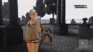 Nier and Kainé outside of the mansion