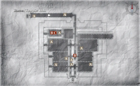 Barren Temple Item Map