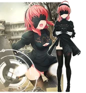 Sakura in 2B's Costume in Project Tokyo Dolls