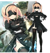 Aya in 2B's Costume in Project Tokyo Dolls