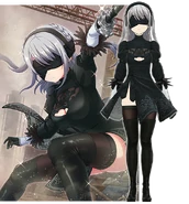 Yuki in 2B's Costume in Project Tokyo Dolls