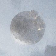 The moon as seen in a promotional poster for YoRHa Boys.