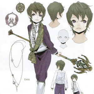 Emil Character Nier Wiki Fandom Emil is a young, kind hearted boy who lives in the old mansion on the southern plains, tended to by his butler, sebastian. emil character nier wiki fandom