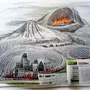 Volcano, by Stephen Wiltshire.webp (45 KB) Stephen Wiltshire