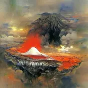 Volcano, by yoshitaka amano.webp (33 KB) Yoshitaka Amano