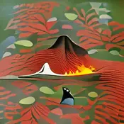 Volcano, by Charley Harper.webp (23 KB) Charley Harper
