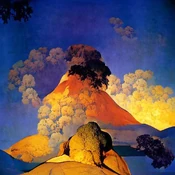 Volcano, by Maxfield Parrish.jpg (29 KB) Maxfield Parrish