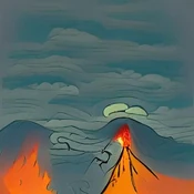 Volcano, by Matt Groening.jpg (18 KB) Matt Groening