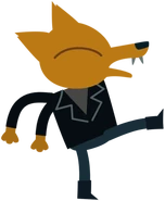 Gregg kicking down a door.