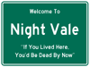 Welcome to Night Vale road sign