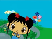 Kai-Lan at the very beginning of the three character spots for the show on Nick Jr. from 2008 and Noggin from 2009, as well as the very beginning of the behind the scenes look for the show