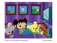 Kai-Lan asks Rintoo to leave the video game and go outside to play.