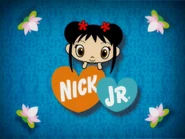 Kai-Lan on top of the Nick Jr. logo, as seen in some promos from March and October 2008 in a blue Chinese background