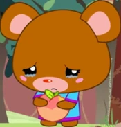 Tian Tian is super sad because the bear guards separated her from Xin Xin.