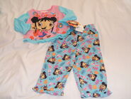 Ni Hao Kai Lan Girl's 2 Piece Pink & Blue Pajamas Set (1)