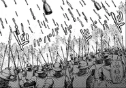 Lourian soldiers exploded one after another by rain of bombs.