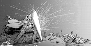 The magic shield endure the barrage from 50 cal machine gun.