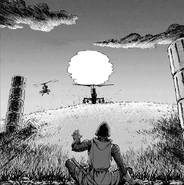 JGSDF AH-1S Cobras helicopters in the sky coming at Red-Eyed Jove