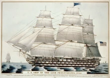 Pennsylvania-ship-of-the-line-Currier-Ives