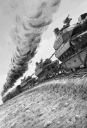 JGSDF 7th Division tanks are being transported to Kielseki by train.