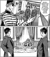 Asada and Shinohara met Remille sitting on the couch.png (520 KB) Japanese diplomat Asada and his assistant Shinohara met Remille sitting on the couch in the meeting room, who greeted them, and introduced themselves.