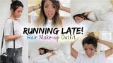 Get Ready with Me Running Late Quick Hair Fixes, Make up + Outfit!