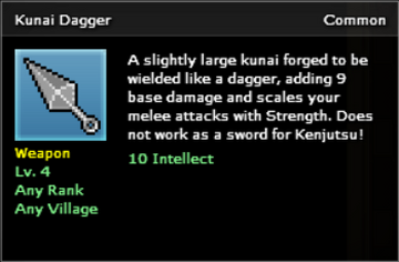Kunai Dagger | Nin Online Wiki | Fandom