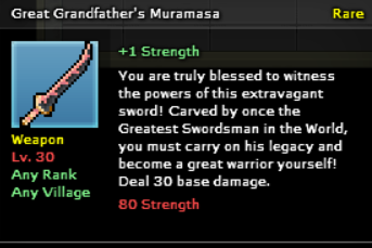 Great Grandfather's Muramasa, Nin Online Wiki