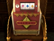 A slot machine.