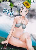 Promotional art of Phi in a swimsuit.