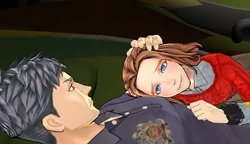 Diana and Sigma resting in the Input Pod after having sex.