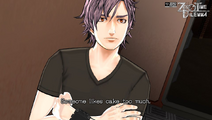 Junpei indirectly calls Akane fat.