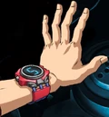 Junpei's hand.