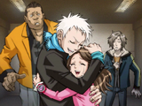 Seven watches as Aoi and Akane hug.