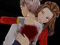 Diana weeping as Phi bleeds to death.